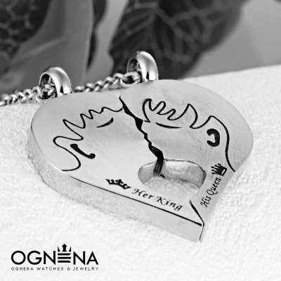 Сет колиета Kiss Me silver