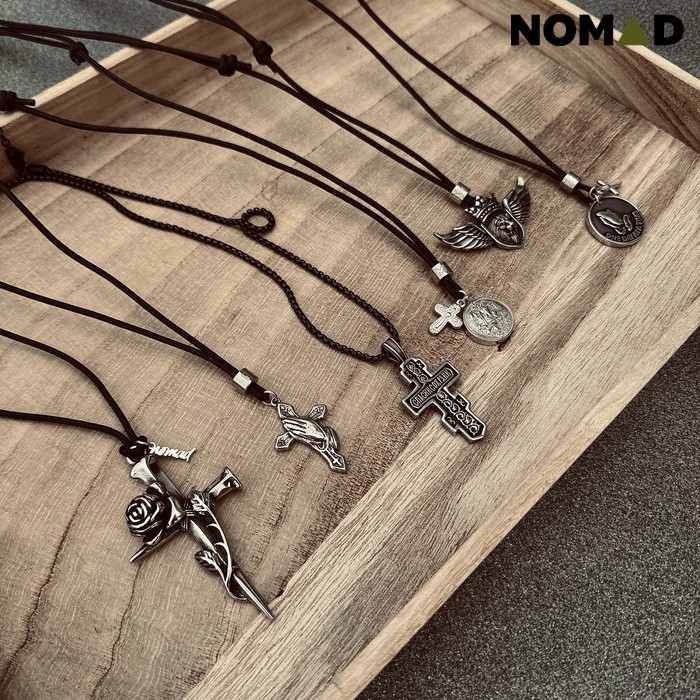 Колие NOMAD - CROSS PRAYER SILVER