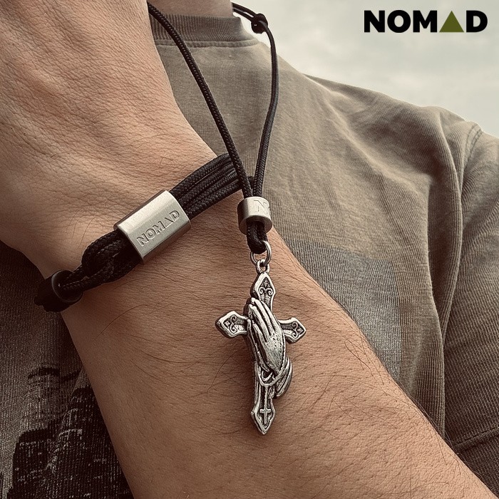 Колие NOMAD - CROSS PRAYER SILVER