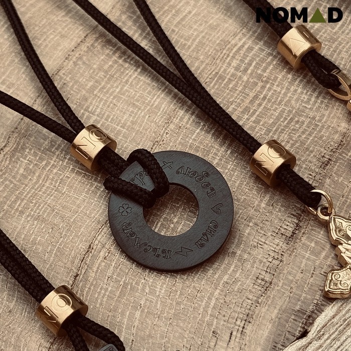 Колие NOMAD - AMULET CIRCLE BLACK